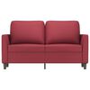 vidaXL Sof&aacute; de 2 lugares 120 cm couro artificial vermelho tinto