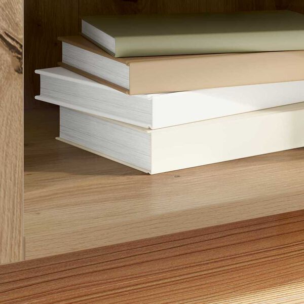 vidaXL Arm&aacute;rio para discos de vinil Carvalho Artesanal