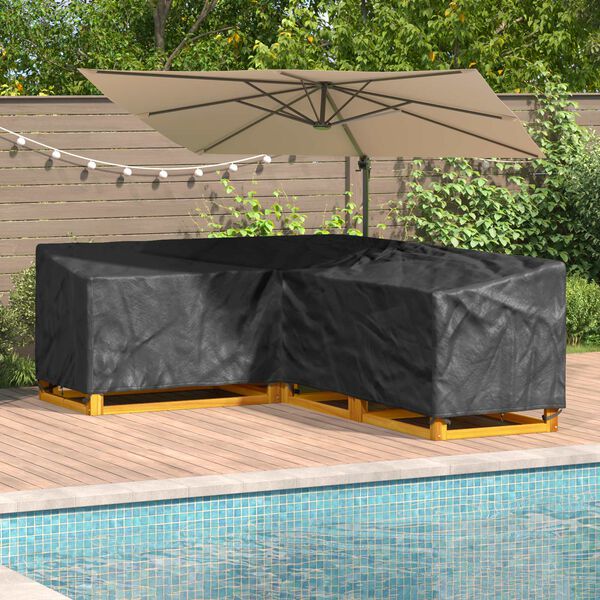 vidaXL Capa para M&oacute;veis Preto 260 x 210 x 80 cm Tecido Oxford 210D