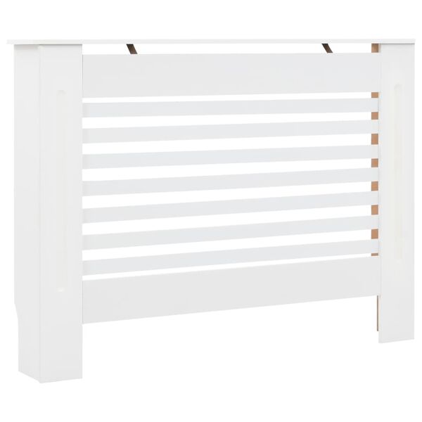 vidaXL Coberturas de radiador 2 pcs 112x19x81,5 cm MDF branco