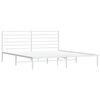 vidaXL Estrutura de cama com cabeceira 183x213 cm metal branco
