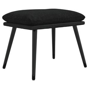 vidaXL Apoio de p&eacute;s 45x29,5x35 cm tecido/couro artificial preto