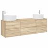 vidaXL Conjunto de M&oacute;veis para Banheiro 3 unid. Carvalho Sonoma