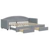 vidaXL Sof&aacute;-cama c/ gavet&atilde;o e gavetas 80x200 cm tecido cinzento-claro