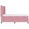 vidaXL Cama Box Spring com LED e Colch&atilde;o Rosa 140 x 190 cm Veludo