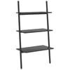 vidaXL Unidade 3 prateleiras inclinada 64x34x116 cm preto