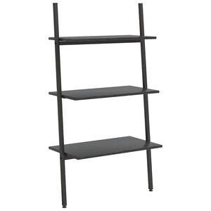 vidaXL Unidade 3 prateleiras inclinada 64x34x116 cm preto