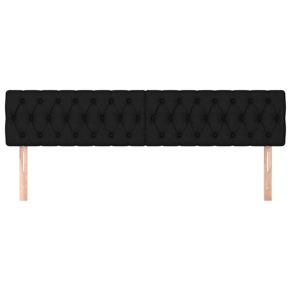 vidaXL Cabeceiras preto 180x7x78/88 cm tecido