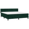 vidaXL Cama com molas/colch&atilde;o 180x200 cm veludo verde-escuro