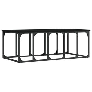 vidaXL Mesa de centro 100x50x35,5 cm derivados de madeira preto