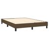 vidaXL Cama box spring c/ colch&atilde;o/LED 140x190cm tecido castanho-escuro