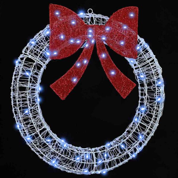 vidaXL Guirlanda com 60 LEDs Branco frio 76 x 8.5 x 76 cm Acr&iacute;lo