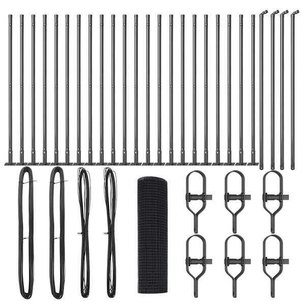 vidaXL Poste de Cerca Cinzeto 50 x 0,8 m (malha de 16 x 16 mm)