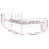 vidaXL Estrutura de cama 100x200 cm madeira maciça cinzento
