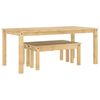 vidaXL 3 pcs conjunto de jantar PANAMA madeira pinho maci&ccedil;a