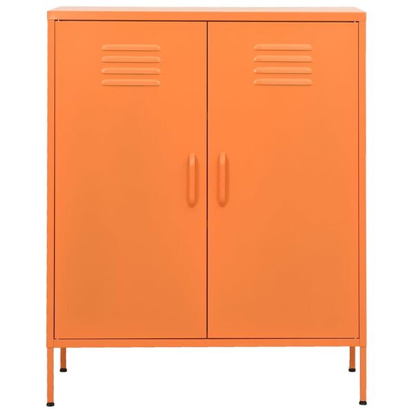 vidaXL Armário de arrumação aço 80x35x101,5 cm laranja