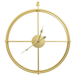 vidaXL Rel&oacute;gio de parede 52 cm ferro dourado