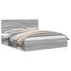vidaXL Estrutura da Cama com cabeceira Cinza Sonoma 200 x 200 cm