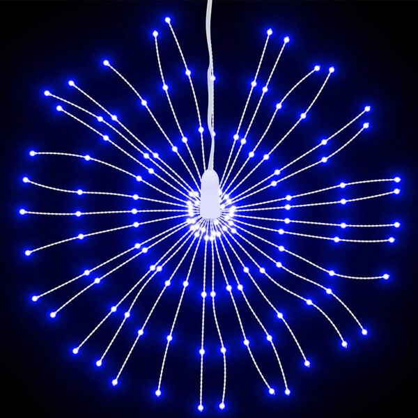 vidaXL Ilumina&ccedil;&otilde;es estrelares p/ Natal 140 LEDs 4 pcs 17 cm azul