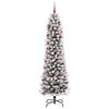vidaXL &Aacute;rvore de Natal Artificial Branco 210 cm PVC, Metal e Pl&aacute;stico