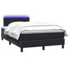 vidaXL Cama box spring c/ colch&atilde;o e LED 120x210 cm veludo preto