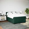 vidaXL Cama com molas/colch&atilde;o 160x200 cm veludo verde-escuro
