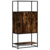 vidaXL Arm&aacute;rio alto 68x35x139 cm madeira e metal carvalho fumado