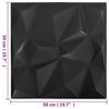 vidaXL Painéis de parede 3D 12 pcs 50x50 cm 3 m² preto diamante