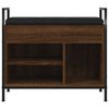 vidaXL Banco sapateira 65,5x32x57,5cm derivados madeira carv. castanho