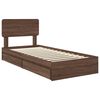 vidaXL Cama com Armazenamento com gaveta Carvalho Marrom 90 x 190 cm