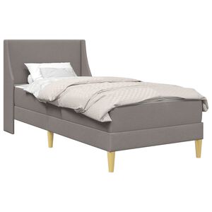 vidaXL Estrutura de cama com colch&atilde;o Cinzento-acastanhado 80x 200 cm
