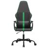 vidaXL Cadeira gaming couro artificial preto e verde