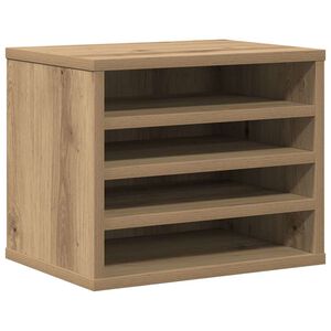 vidaXL Organizador de Mesa Carvalho Artesanal 36 x 26 x 29,5 cm