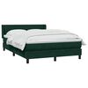 vidaXL Cama box spring com colch&atilde;o 160x210 cm veludo verde escuro