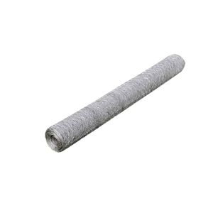 vidaXL Cerca de arame p/ galinheiro 25x0,5 m a&ccedil;o galvanizado prateado