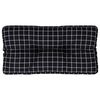 vidaXL Almofad&atilde;o para sof&aacute; de paletes 80x40x12 cm tecido xadrez preto