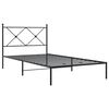 vidaXL Estrutura de cama com cabeceira 100x190 cm metal preto