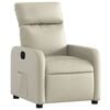 vidaXL Poltrona reclin&aacute;vel couro artificial cor creme
