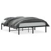 vidaXL Estrutura de cama 135x190 cm metal preto