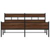 vidaXL Estrutura cama sem colch&atilde;o 193x203 cm metal carvalho castanho