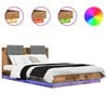 vidaXL Estrutura de Cama com Cabeceira Madeira Antiga 150 x 200 cm