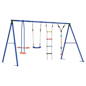 vidaXL Conjunto de Balan&ccedil;o para Exterior Multicolor A&ccedil;o e PE