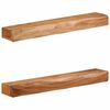vidaXL Prateleiras parede 2 pcs 80x17x8 cm madeira de ac&aacute;cia maci&ccedil;a