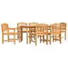 vidaXL Conjunto de jantar para jardim 7 pcs madeira de teca maci&ccedil;a