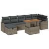 vidaXL Conjunto de Sof&aacute; de Jardim com almofada 8 pcs Cinzeto vime PE