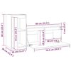 vidaXL Móveis de TV 2 pcs madeira de pinho maciça