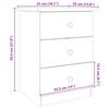 vidaXL Mesa de cabeceira ALTA 41x35x55,5 cm pinho maci&ccedil;o branco