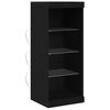 vidaXL Aparador LED Carvalho Preto 41 x 37 x 100 cm