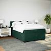 vidaXL Cama com molas/colch&atilde;o 140x190 cm veludo verde-escuro