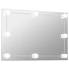 vidaXL Espelho de parede sem moldura c/ luzes LED vidro retangular